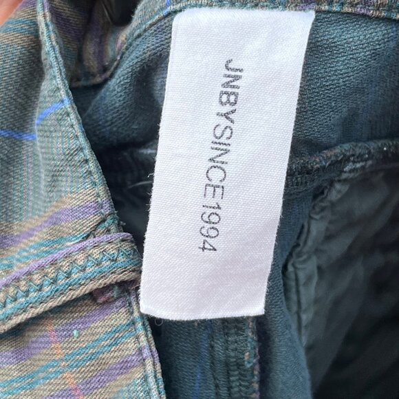 JNBY JIANGNANBUYI Designer Low Rise Plaid Chinese Streetwear Capri Pants Size S - Picture 3 of 8